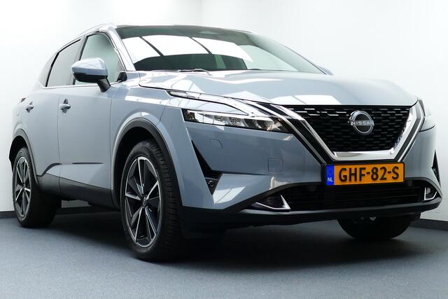 Nissan QASHQAI 1.3 MHEV Xtronic Tekna Plus. Panodak, Leer, Stoel&StuurVerw, 19"LMV, Haak 1800kg