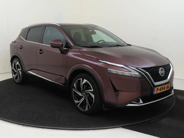 Nissan QASHQAI 1.3 MHEV Xtronic Tekna Plus | airco automatisch| Apple Carplay/Android | cruise control adaptief | lederen interieurdelen | lichtmetalen velgen 20" | luxe lederen bekleding | matrix LED koplampen | navigatiesysteem full map | panoramadak | voorstoelen ver