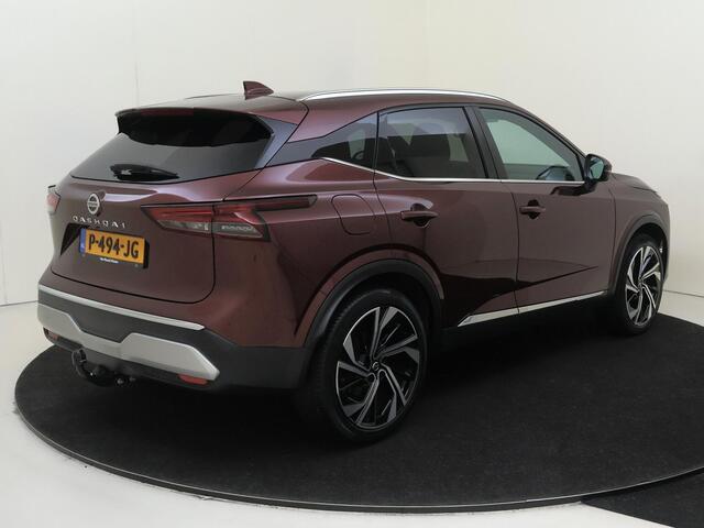 Nissan QASHQAI 1.3 MHEV Xtronic Tekna Plus | airco automatisch| Apple Carplay/Android | cruise control adaptief | lederen interieurdelen | lichtmetalen velgen 20" | luxe lederen bekleding | matrix LED koplampen | navigatiesysteem full map | panoramadak | voorstoelen ver