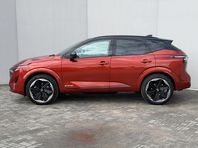 Nissan QASHQAI 1.5 e-Power N-Design / Facelift / Fabrieksgarantie tot 9-2027 / Dealer Onderhouden / Lederen Bekleding / 360 Camera / HUD / Elektr. Stoel + Memory / Stoel & Stuurwiel Verwarming / Dodehoek Detectie /