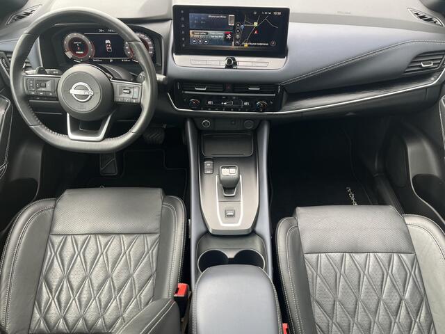 Nissan QASHQAI 1.3 MHEV Xtronic Tekna Plus / Trekhaak (1.800KG) / All Season Banden / HUD / 360 Camera / Lederen Bekleding / Elektr. Stoelen / Massage Functie / Panorama Dak / Cold Pack / Apple Carplay&Android Auto / Keyless /