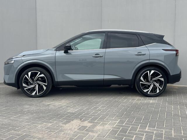 Nissan QASHQAI 1.3 MHEV Xtronic Tekna Plus / Trekhaak (1.800KG) / All Season Banden / HUD / 360 Camera / Lederen Bekleding / Elektr. Stoelen / Massage Functie / Panorama Dak / Cold Pack / Apple Carplay&Android Auto / Keyless /