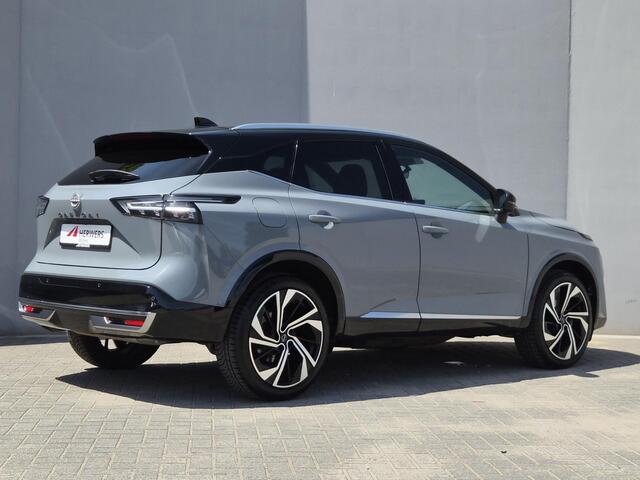 Nissan QASHQAI 1.3 MHEV Xtronic Tekna Plus / Fabrieksgarantie tot 10-2028 / All season banden / Head Up Display / Panoramadak / Stuur- Stoel & Voorruit verwarming / Trekgewicht 1800 kg / Bose Audio Systeem / Elektrische achterklep /