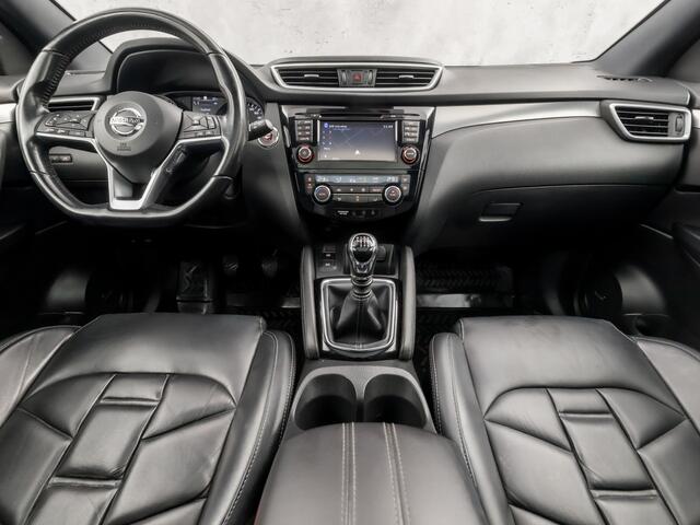 Nissan QASHQAI 1.2 Tekna + (PANORAMADAK, NAVIGATIE, MEMORY SEAT, NAPPA LEDER, ZWART HEMEL, 360 CAMERA, STOELVERWARMING, GETINT GLAS, TREKHAAK, NIEUWE APK, NIEUWSTAAT)