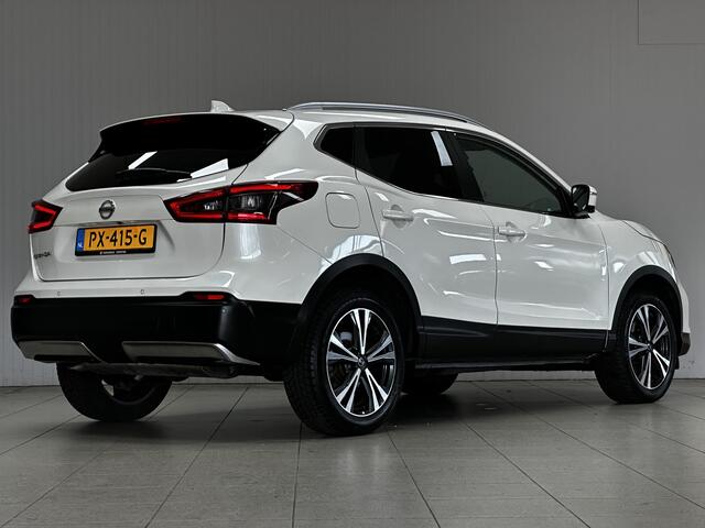 Nissan QASHQAI 1.2 N-Connecta/ 360° Camera/ 18'' LMV/ Keyless/ Lane-Assist./ DAB+/ Panorama-Dak/ Navi/ Clima/ Cruise/ Elek. pakket/ Isofix/ Bluetooth/ Armsteun/ Multi. LEDER. Stuur/ Mistl./ PDC V+A/ Extra getint glas/ Chro