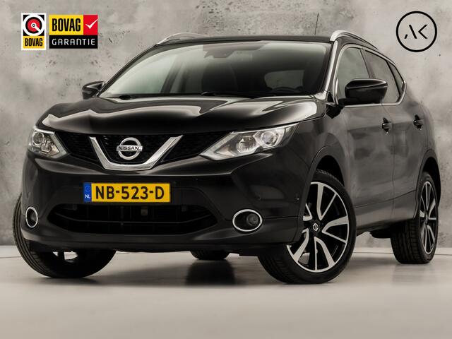 Nissan QASHQAI 1.2 Tekna Automaat (PANORAMADAK, 1e EIGENAAR, NAVIGATIE, 360 CAMERA, STOELVERWARMING, LEDER, SPORTSTOELEN, GETINT GLAS, CRUISE, NIEUWSTAAT)