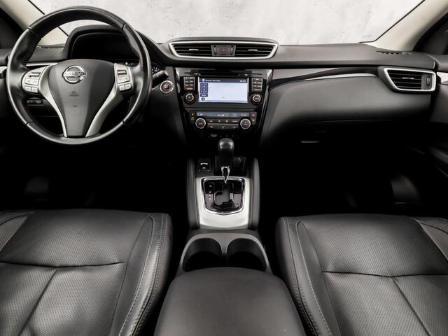 Nissan QASHQAI 1.2 Tekna Automaat (PANORAMADAK, 1e EIGENAAR, NAVIGATIE, 360 CAMERA, STOELVERWARMING, LEDER, SPORTSTOELEN, GETINT GLAS, CRUISE, NIEUWSTAAT)