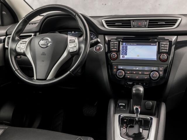Nissan QASHQAI 1.2 Tekna Automaat (PANORAMADAK, 1e EIGENAAR, NAVIGATIE, 360 CAMERA, STOELVERWARMING, LEDER, SPORTSTOELEN, GETINT GLAS, CRUISE, NIEUWSTAAT)