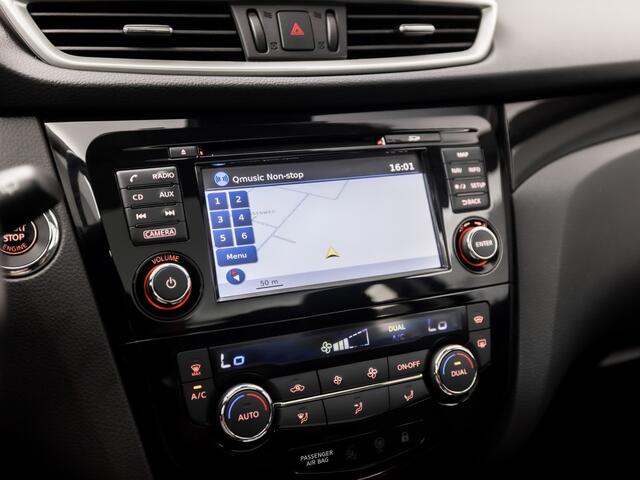 Nissan QASHQAI 1.2 Tekna Automaat (PANORAMADAK, 1e EIGENAAR, NAVIGATIE, 360 CAMERA, STOELVERWARMING, LEDER, SPORTSTOELEN, GETINT GLAS, CRUISE, NIEUWSTAAT)