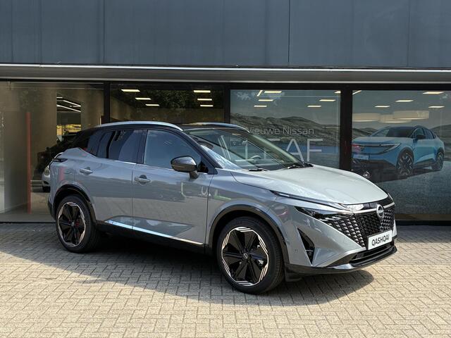 Nissan QASHQAI 1.5 e-Power Tekna Plus NIEUW UIT VOORRAAD LEVERBAAR | Stoelmassage | Lederen bekleding | Bose geluidsinstallatie | Stoelverwarming | Stuurverwarming | Adaptieve Cruise Control | Climate Control | Panoramadak | Apple CarPlay & Android Auto | 10 jaar fabrie