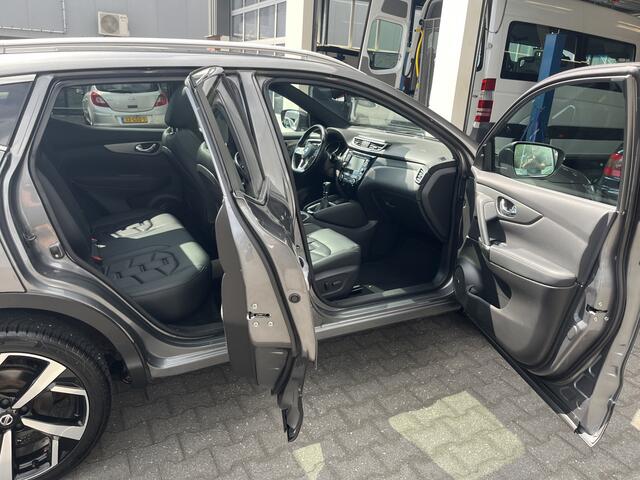Nissan QASHQAI 1.3 DIG-T Tekna Airco Cruise controle Lederbekleding Navigatiesysteem 360°camera Panoramadak Trekhaak 1300kg trekgewicht Stuurwielbediening Stoelverwarming