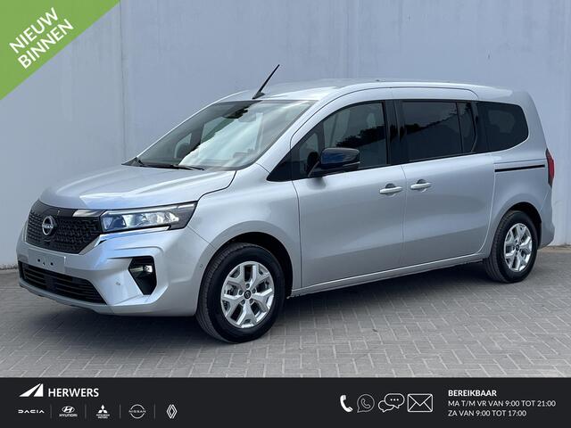 Nissan Townstar Evalia Tekna L2 45 kWh 7 Persoons Automaat / ** ¤2950 Nissan voordeel** / NIEUW uit voorraad leverbaar! / 360° Camera / Apple Carplay & Android Auto / Stoelverwarming voor / Navigatie full map / Cruise- en Climate Control / Parkeersensoren voor en achter