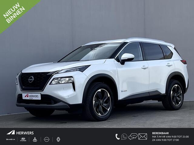 Nissan X-TRAIL 1.5 e-Power N-Connecta Automaat / Fabrieksgarantie tot 03-2028 ** < 100.000 km / Navigatie / Leder / Stuur-, stoel- en achterbankverwarming / Elektr. stoelen en klep / 18" LM wielen + All Season banden /