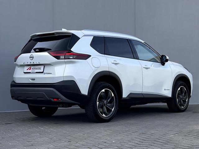 Nissan X-TRAIL 1.5 e-Power N-Connecta Automaat / Fabrieksgarantie tot 03-2028 ** < 100.000 km / Navigatie / Leder / Stuur-, stoel- en achterbankverwarming / Elektr. stoelen en klep / 18" LM wielen + All Season banden /