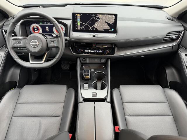 Nissan X-TRAIL 1.5 e-Power Tekna / Fabrieksgarantie tot 3-2028 / Dealer Onderhouden / HUD / 360 Camera / Lederen Bekleding / Adaptieve Cruise / Elektr. Stoelen + Memory / Elektr. Achterklep / Dodehoek Detectie / DAB / LED /