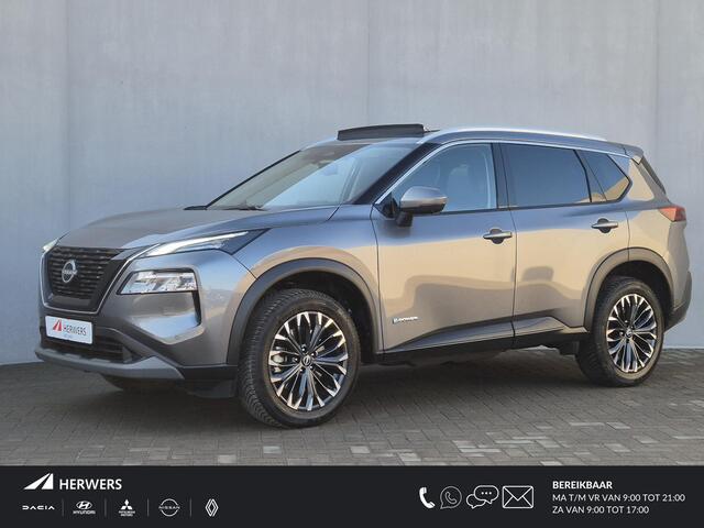 Nissan X-TRAIL 1.5 e-Power Tekna Automaat / Schuifdak / Fabrieksgarantie tot 04-2028<100.000 / All season banden / Head Up Display / Elektrische achterklep / / Stuur-, Stoel & Achterbank verwarming / Adaptief cruise control /
