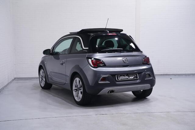 Opel ADAM 1.0 Turbo Rocks BlitZ NAP 17"lmv climate-controlle navi-fullmap electrisch-vouwdak multifunctioneel-stuurwiel apple-carplay cruise-controlle stoel-stuurverwarming private-glas camera