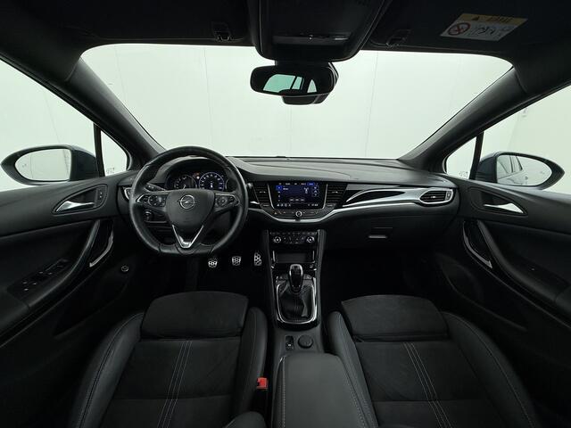 Opel ASTRA Sports Tourer 1.2T Leer/Alcantara Led-Matrix Innovation Bose®-Hifi Navi Camera Park-Assist + PDC-a+v Apple Carplay Android Keyless Dual-Ecc Elegance AGR-Comfort-Stoel+Stuur+Voorruitverwarming Elek.Achterklep Pdc Lane Assist DAB Regen-Lichtsensor Bordherke