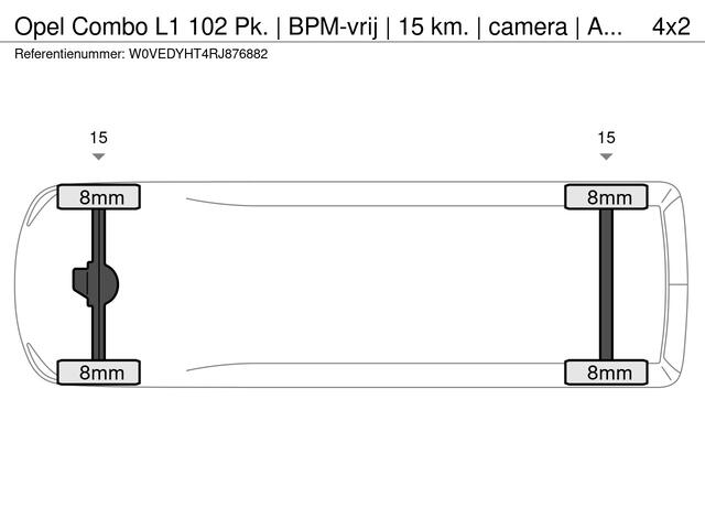 Opel COMBO L1 102 Pk. | BPM-vrij | 15 km. | camera | Apple Carplay | betimmering | trekhaak | rijklaarprijs
