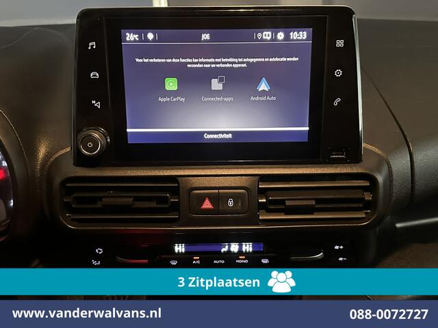 Opel COMBO 1.5D 102pk L1H1 Euro6 Airco | 3-Zits | Camera | Navigatie | Apple Carplay | 1500kg Trekhaak | Cruisecontrol Android Auto, Parkeersensoren, Bijrijdersbank