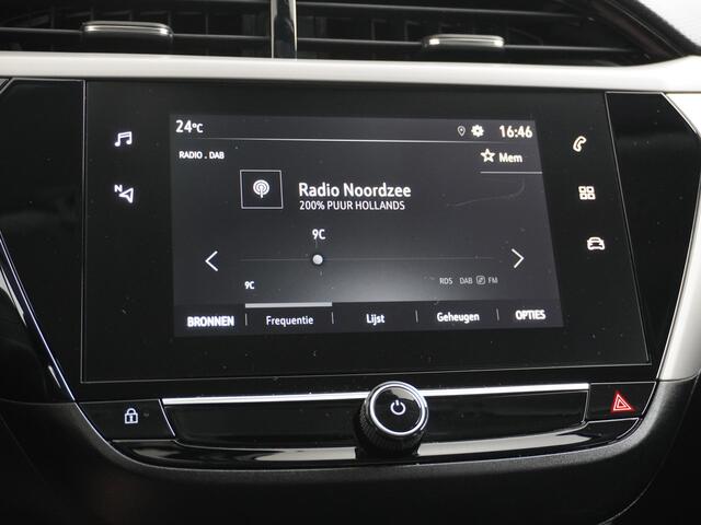Opel CORSA 1.2I 101PK 5Drs Autom.8 Apple Carplay Android Airco Navi* Cruise control Pdc DAB Auto Stuurverwarming Regen-Lichtsensor Edition Schakelflippers Led Lmv 16" ESP Edition+ Pakket Spoorassistent Bluetooth Verkeersbord detectie 1.065kg Nieuwprijs ¤29.236,-