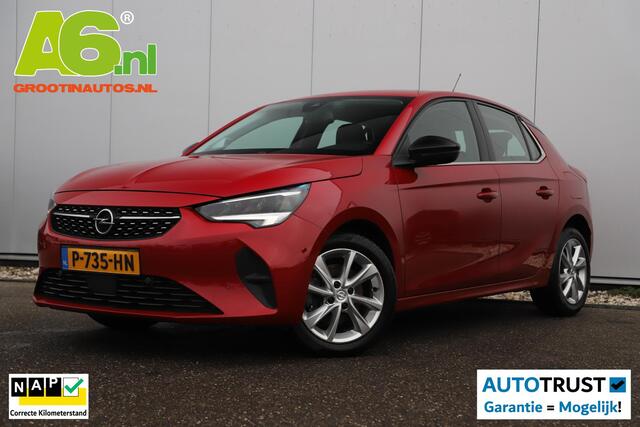 Opel CORSA 1.2 Elegance 102PK Lesauto Dubbele Bediening Half Leder 16 inch LMV Keyless Virtual Cockpit Climate Cruise Control Navigatie Achteruitrijcamera LED Parkeersensors Dodehoek