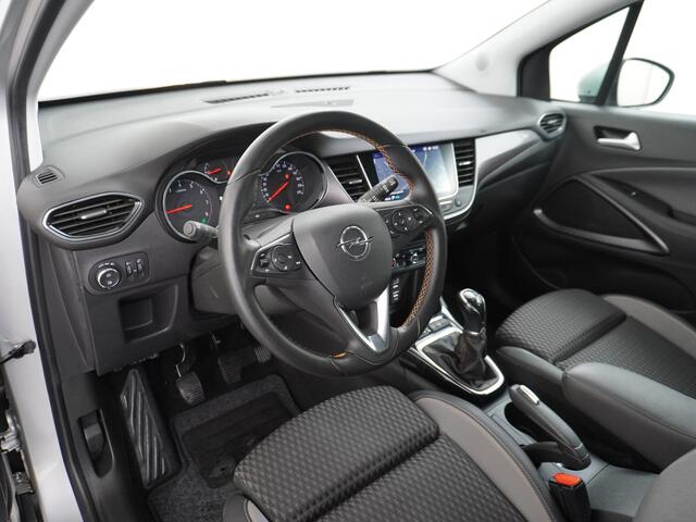 Opel Crossland X T111pk Trekhaak Apple Carplay Android Navi Dual Ecc Cruise Control WiFi Multi-Media 360°Camera Lmv DAB Keyless 1/2 Leder Verkeersbord detectie 1.2 Turbo Innovation Premium Innovation+ Pack LaneAssist Licht+Regensensor AGR Ergonomie Comfort-Sportstoelen EU