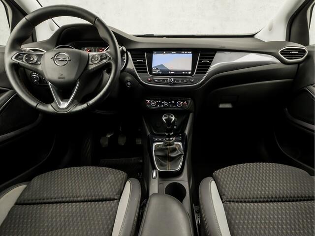 Opel Crossland X 1.2 Turbo Innovation (APPLE CARPLAY, GROOT NAVI, CLIMATE, KEYLESS, STUUR/STOELVERWARMING, LEDER, SPORTSTOELEN, 360 CAMERA, GETINT GLAS, CRUISE, NIEUWSTAAT)