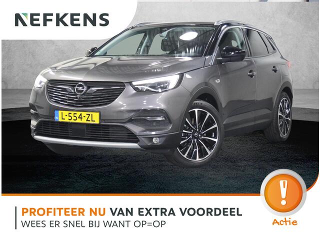 Opel Grandland X 300PK Hybrid4 Ultimate | AppleCarPlay/AndroidAuto | Navigatie | Adaptive Cruise Control | Keyless | LEER | Stoelkoeling/Stoel/Voorruitverwarming | FULL LED | 360'Camera | Trekhaak | Two-tone | Isofix | Privacy Glass |