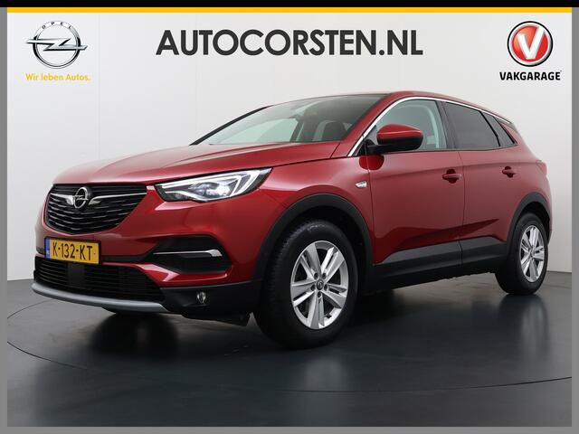 Opel Grandland X AUT-8 T131pk Innovation Trekhaak LED Navi 17"lm Keyless 1/2Leer AGR-Comfort-Stoel+Verwarmd Apple/Android Pdc Dab Ecc Tel. Isofix Mistlampen Priv.Glass Blindspot Lane-dep. Bordherk. Usb Bluetooth CruiseControl Licht-/Zichtpakket Elek.Inkl.spiegels Elek.Ram