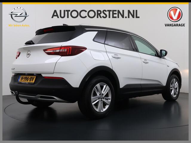 Opel Grandland X T 131PK AUT-8 Trekhaak Navi Camera Ecc Apple Carplay Android Auto Pdc Business Executive Elek.Achterklep Bi-Coulour AGR-Comfort Stoel Lane Assist Isofix Lmv Zwart Dak Keyless Origineel Nederlandse Auto