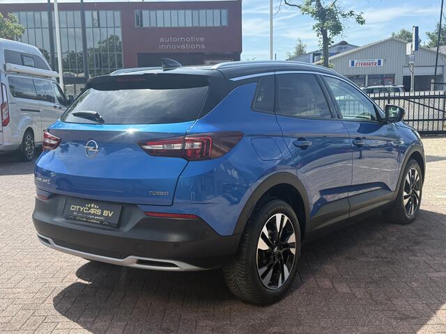 Opel Grandland X 1.2 Turbo Ultimate 131 pk automaat org nl auto nap logisch full options navi apple carplay climate ctr cruise ctr lmv 18 inch keyless entry pdc v/a half leder/stof