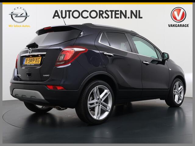 Opel MOKKA X 1.4 Turbo 141PK Leder AGR Comfort Stoelen Navi Camera Ecc Cruise Control Schuif-kanteldak Apple Carplay Android Auto Bi-Fuel Online Edition Stoel+Stuurverwarming Lmv Led Privacy Glas Pdc Zeer luxe en complete Opel Mokka!