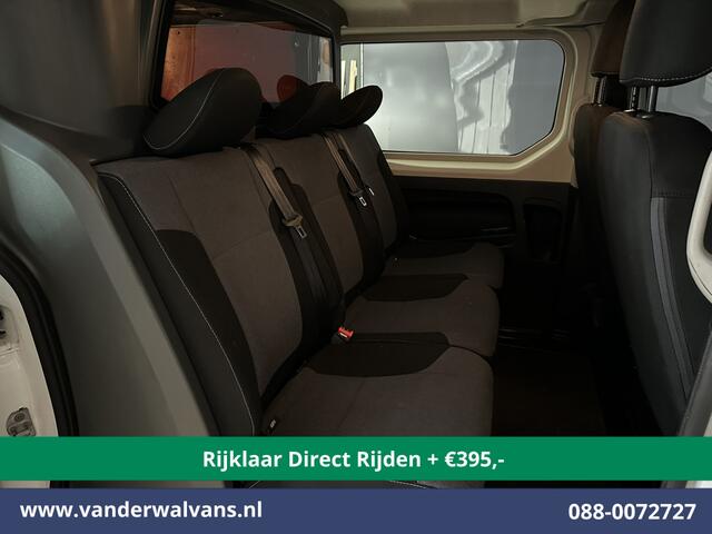 Opel VIVARO 1.6 CDTI 126pk L2H1 Dubbele Cabine Euro6 *Rijklaar Direct Rijden* Airco | 5-Zits | Camera | Navigatie | Trekhaak Cruisecontrol, Parkeersensoren