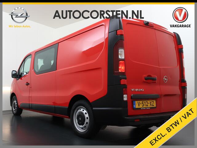 Opel VIVARO 1.6CDTI 126PK L2H1 DC Dubbele Cabine 5-Persoons Navi Camera Airco Trekhaak Cruise Control Pdc Sport EcoFlex Betonplex Vloer Wandbetimmering Schuifdeur Euro 6 1e Eigenaar Origineel Nederlandse Auto