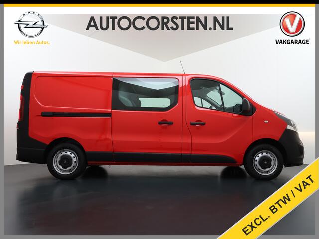 Opel VIVARO 1.6CDTI 126PK L2H1 DC Dubbele Cabine 5-Persoons Navi Camera Airco Trekhaak Cruise Control Pdc Sport EcoFlex Betonplex Vloer Wandbetimmering Schuifdeur Euro 6 1e Eigenaar Origineel Nederlandse Auto