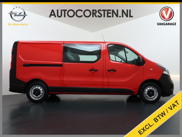 Opel VIVARO 1.6CDTI L2H1 Dubbele Cabine 5-Persoons Euro 6 Airco Navi Cruise Control Regen-Lichtsensor Pdc Betonplex Vloer Wandbetimmering Schuifdeuren 1e Eigenaar Origineel Nederlandse Auto