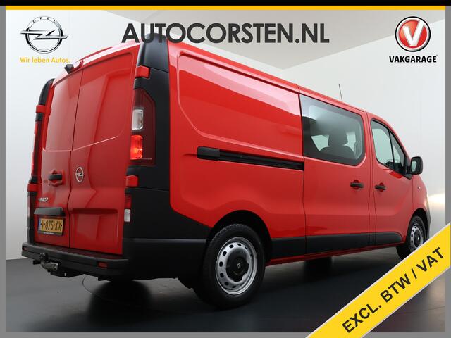 Opel VIVARO 1.6CDTI L2H1 Dubbele Cabine 5-Persoons Euro 6 Airco Navi Cruise Control Regen-Lichtsensor Pdc Betonplex Vloer Wandbetimmering Schuifdeuren 1e Eigenaar Origineel Nederlandse Auto