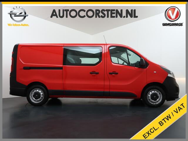 Opel VIVARO D126PK Dubbele Cabine 5-Persoons L2H1 Trekhaak Camera Navi Airco Cruise Control Pdc Sport EcoFlex 1.6CDTI Euro 6 Betonplex Vloer Wandbetimmering Schuifdeur Regen-Lichtsensor 1e Eigenaar Origineel Nederlandse Auto Dealeronderhouden 2.000kg trekvermogen