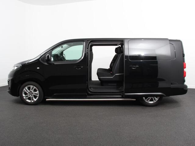 Opel VIVARO Vivaro-e L3 75 kWh Automaat 6-Persoons Dubbele Cabine Lang | Navigatie | Airco | 2 x Schuifdeur | Lichtmetalen velgen| Cruise Control | Side Bars | Bumpers in kleur