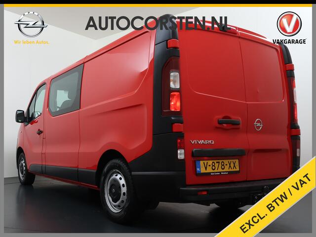 Opel VIVARO D126PK Dubbele Cabine 5-Persoons L2H1 Euro 6 Trekhaak Camera Navi Airco Cruise Control Pdc 1.6CDTI Betonplex Vloer Schuifdeur Achterdeuren Regen-Lichtsensor 1e Eigenaar Origineel Nederlandse Auto Dealeronderhouden 2.000kg trekvermogen