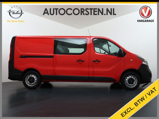 Opel VIVARO D126PK Dubbele Cabine 5-Persoons L2H1 Euro 6 Trekhaak Camera Navi Airco Cruise Control Pdc 1.6CDTI Betonplex Vloer Schuifdeur Achterdeuren Regen-Lichtsensor 1e Eigenaar Origineel Nederlandse Auto Dealeronderhouden 2.000kg trekvermogen