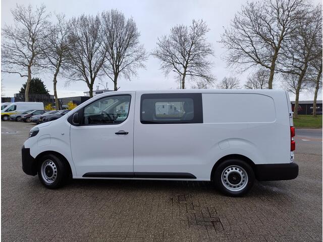 Opel VIVARO Electric L3 75 kWh DC 136pk | Dubbele Cabine | 5-persoons | NAVI | Multimedia | Apple Carplay | Android Auto | Parkeersensoren romdom | Achteruitrijcamera | Dode hoek detectie | Stoelverwarming | Stuurverwarming | Full ECO LED koplampen | Houten afwerking