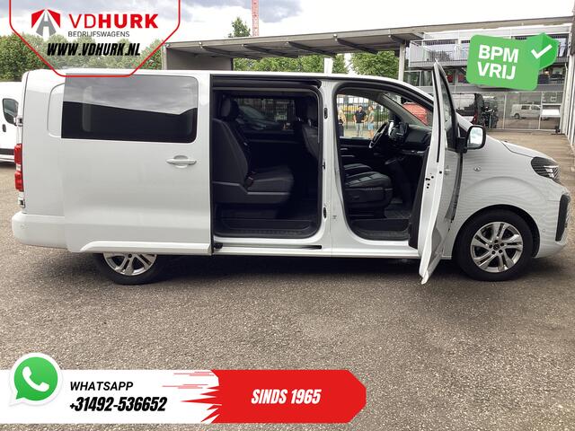 Opel VIVARO 2.0 145 pk Aut. DC Dubbel Cabine LED/ Adapt.Cruise/ 2x Schuifdeur/ Massage/ Stoelverw./ Keyless/ Leder/ Carplay/ Climate/ Camera/ PDC/ LMV/ Trekhaak