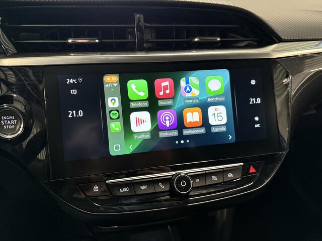 Opel e-Corsa Elegance 50 kWh *Stuur-/Stoelverwarming* LED / 1/2 Leder / Carplay / Keyless / ECC Clima / Cruise / 17'' LMV / Org.NL!