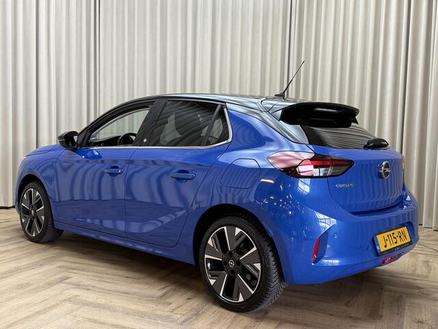 Opel e-Corsa Elegance 50 kWh *Stuur-/Stoelverwarming* LED / 1/2 Leder / Carplay / Keyless / ECC Clima / Cruise / 17'' LMV / Org.NL!