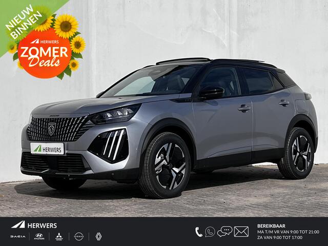 Peugeot 2008 1.2 Hybrid 145 GT / Nieuw, veel voordeel / tot 8 jaar Garantie / Elektr. schuifdak en bestuurdersstoel / Stoelverwarming / Camera 360° / Adapt. CC / Navi / Apple Carplay Android / 17" LM wielen / ook in zwart leverbaar /