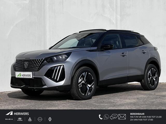 Peugeot 2008 Hybrid 145 GT / Nieuw, veel voordeel / tot 8 jaar Garantie / Elektr. schuifdak en bestuurdersstoel / Stoelverwarming / Camera 360° / Adapt. CC / Navi / Apple Carplay Android / 17" LM wielen / ook in zwart leverbaar /