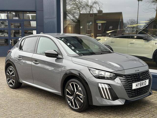 Peugeot 208 1.2 Hybrid 145 e-DCS6 GT | Bouwjaar 2025 | Full LED Verlichting | Navigatie | 360 Camera | Dodehoek detectie | Parkeersensoren | Cruise Control | Keyless Entry | Dakspoiler | DAB+ Radio | Digitaal Dashboard | Apple Carplay Draadloos | Sportieve GT Uitvoer