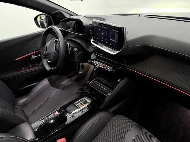 Peugeot 208 Hybrid 145 e-DCS6 GT 360 Camera, Half leder, Navi, Keyless start, Rijstrook correctie, Virtual desk, Sfeerverlichting, Lichtmetalen velgen
